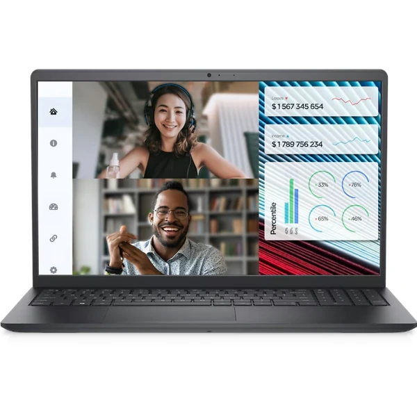 Dell Vostro 3520 Laptop – Intel Core i3-1215U, 8GB RAM, 512GB SSD, 15.6″ FHD Display, DOS, English Keyboard – 1 Year Warranty – New Factory Sealed | 3520-E008-BLK
