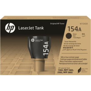 HP 154A Original Toner Reload Kit for HP LaserJet Tank MFP 1602a, 1602w, 1604w, 2602dn, 2602sdn, 2602sdw, 2603dn, 2603sdn, 2603sdw, 2604dn, 2604sdn, 2604sdw, 2605dsw, 2606dc, 2606dn, 2606dw, 2606sdn, 2606sdw Printer - Black