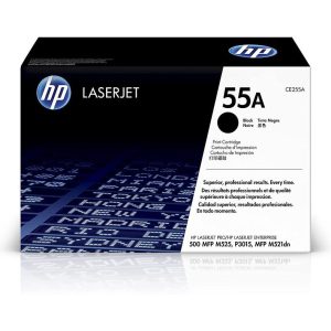 HP 55A Original Toner Cartridge for HP LaserJet Enterprise P3015dn, P3015n, P3015d, P3015x, 500 MFP M525f, 500 MFP M525dn, Pro MFP M521dn, Flow MFP M525c Printer - Black