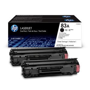 HP 83A 2-pack Original Toner Cartridges for HP LaserJet Pro MFP M125, MFP M127, M201n, M201dw, MFP M225dn, MFP M225dw Printer series. - Black