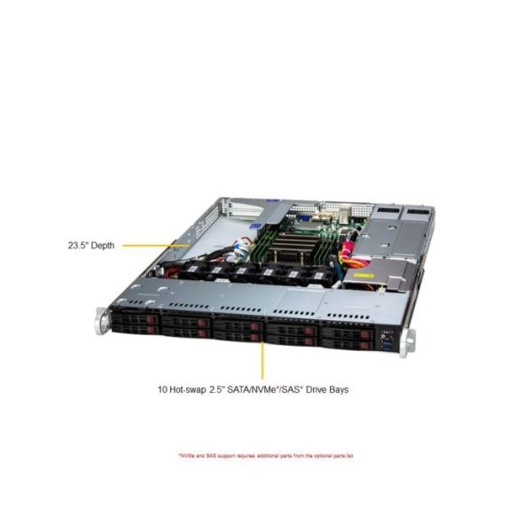Supermicro 1U WIO A+ Server (AS -1115SV-WTNRT)